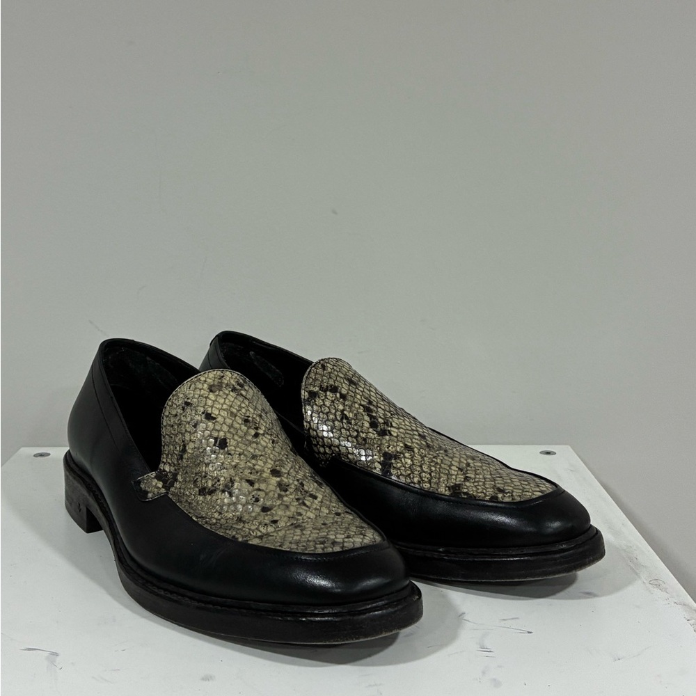 John Varvatos Leather Loafer With Python Eu 43.5 … - image 4